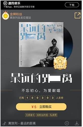 黄致列首张中文数字单曲《最远的距离》（中韩人力网）