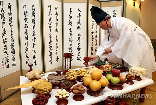 中秋祭祀食物。--- 中韩人力网