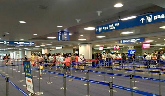 仁川机场海关入境处等候时间缩减为20分钟。 ---  中韩人力网