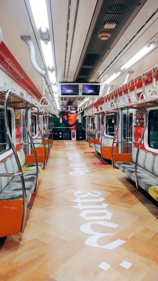 首尔地铁开通权志龙列车 昨日起运行一个月