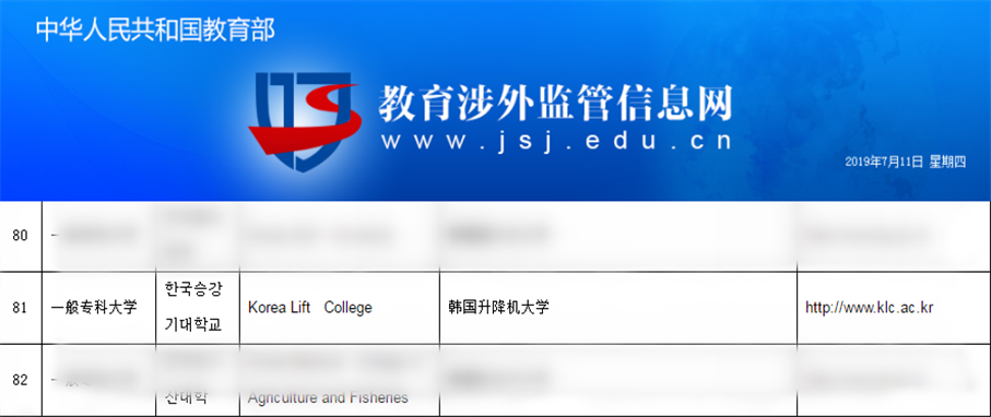 中国教育部韩国学校名单之——韩国升降机大学——韩国留学申请中心