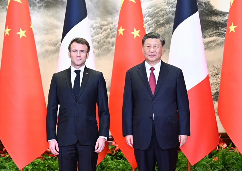 시진핑 주석, 에마뉘엘 마크롱 프랑스 대통령과 회담——中韩人力网