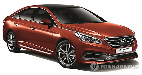 资料图片：现代汽车新款索纳塔2.0Turbo（韩联社/现代汽车提供）