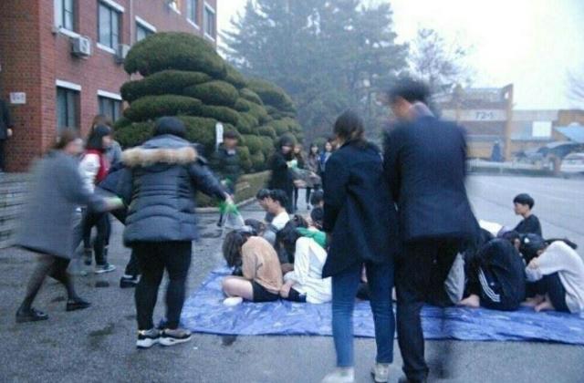 원광대,신입한학생한테 막걸리뿌림