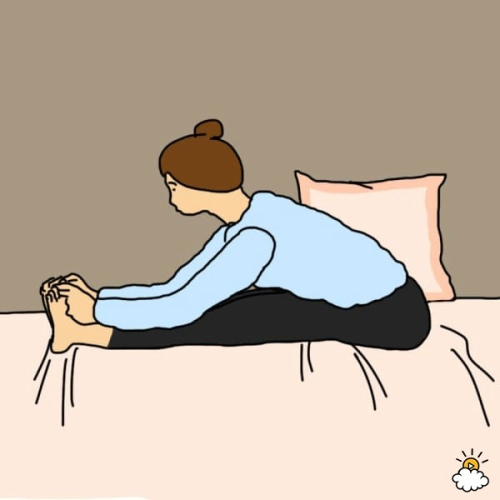 허리 숙여 발 잡기