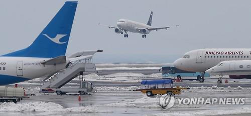 在济州国际机场起降的外国航空公司班机（中韩人力网）