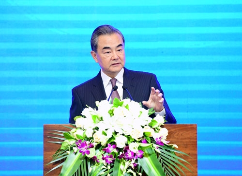 왕이, 2019년 중일한 협력 국제포럼 개막식서 축사