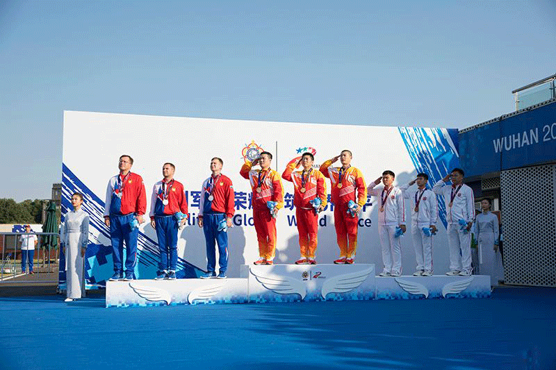 우한 세계군인체육대회, 남자 25m 권총 단체서 중국팀 우승 