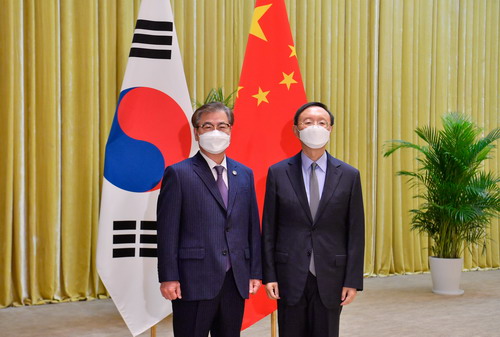 양제츠, 韓 국가안보실장과 회동——中韩人力网